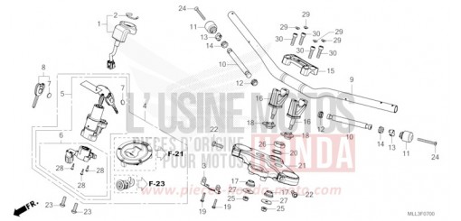 HANDLE PIPE/TOP BRIDGE CB1000SPS de 2025